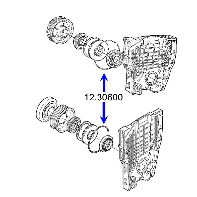 O ring - oil pump / cover (22) - 2