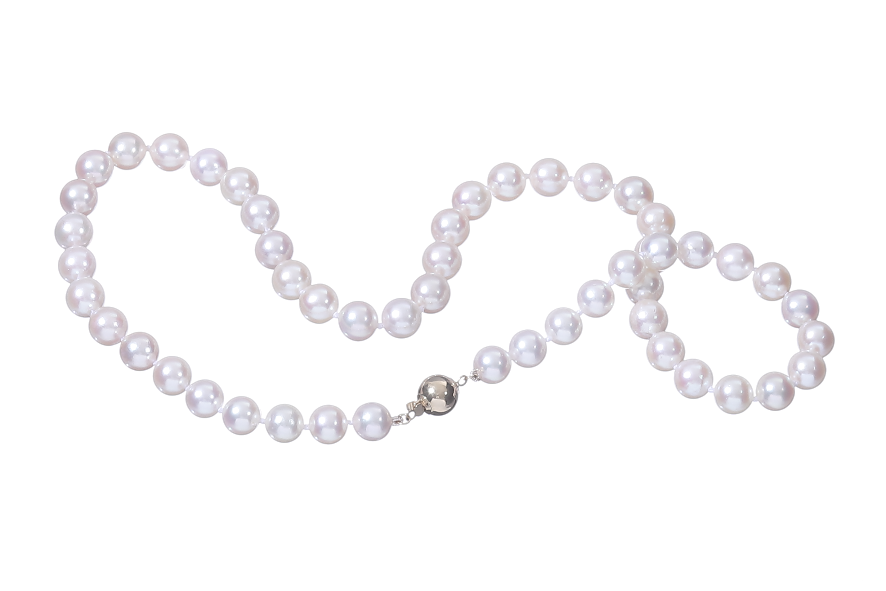 Akoya-Perlenkette in AA-Qualität mit Goldverschluss 7,5–8 mm - 4