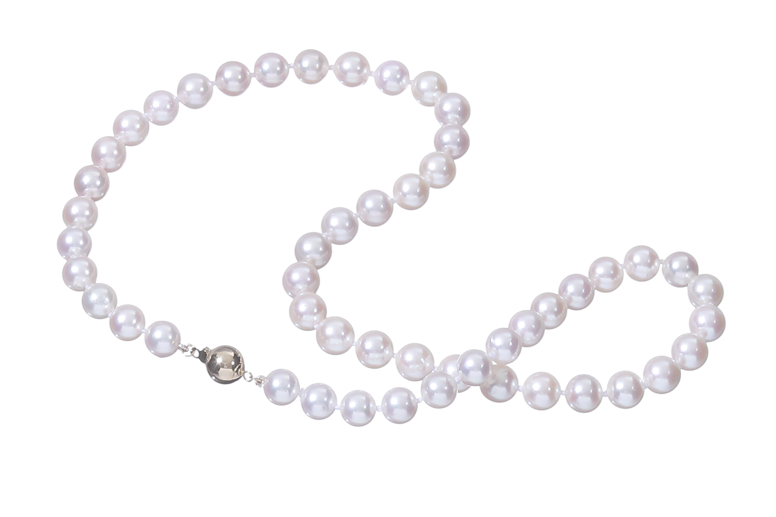 Akoya-Perlenkette in AA-Qualität mit Goldverschluss 7,5–8 mm - 3