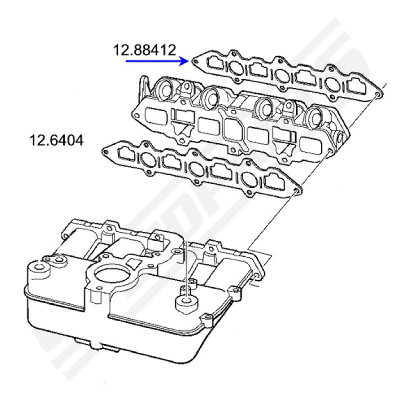 Inlet manifold gasket 9-3/9-5 T7 (31) - 2