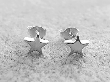 Star starry, ear stud 925 silver