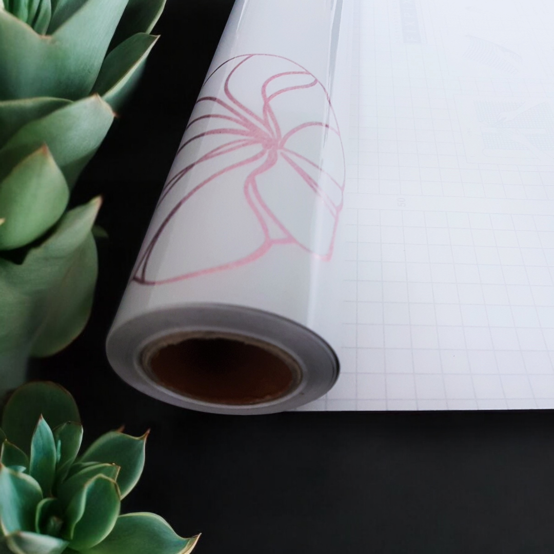 Metallic Blommor Högblank Dekorplast 50 cm bredd Löpmeter - 2
