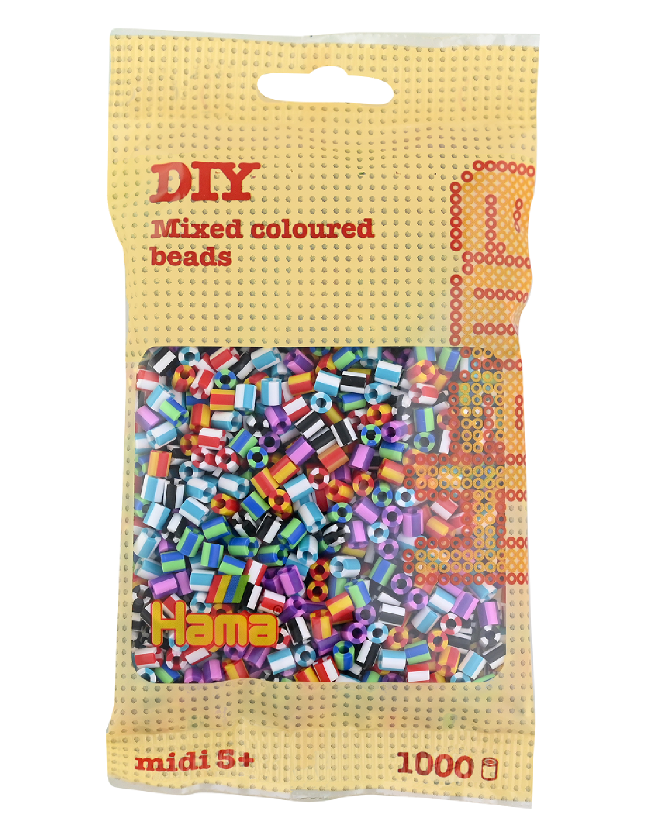 Hama 207-90 Midi Pärlor 1000 st randig mix