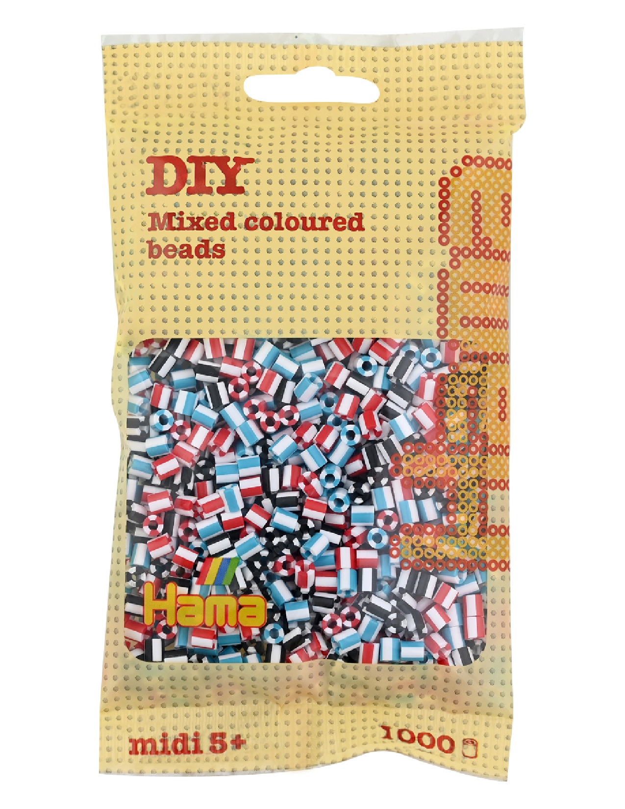Hama 207-91 Midi Pärlor 1000 st randig mix