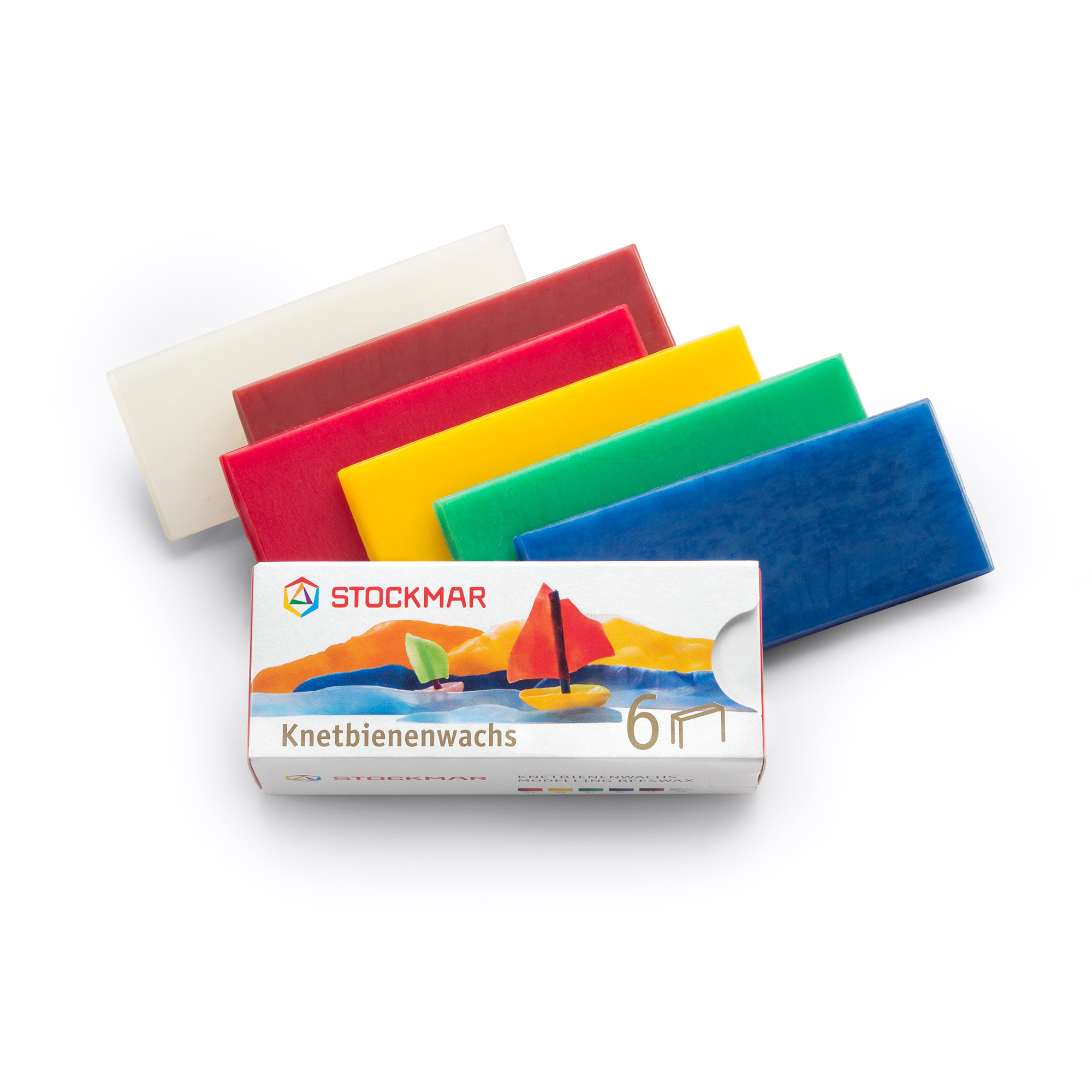 Stockmar knådbivax - 6 blandade färger - 100x40 mm 