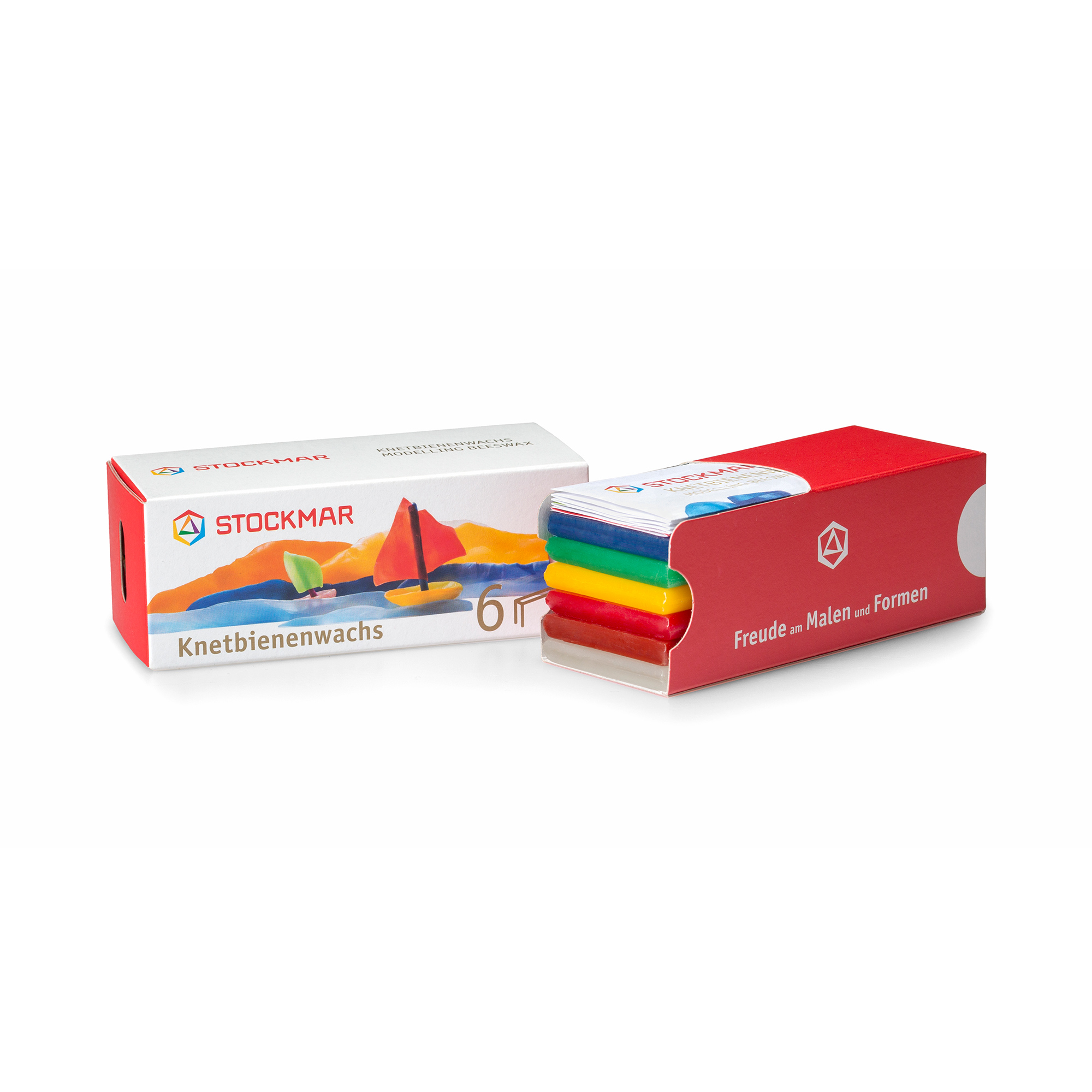 Stockmar knådbivax - 6 blandade färger - 100x40 mm  - 2