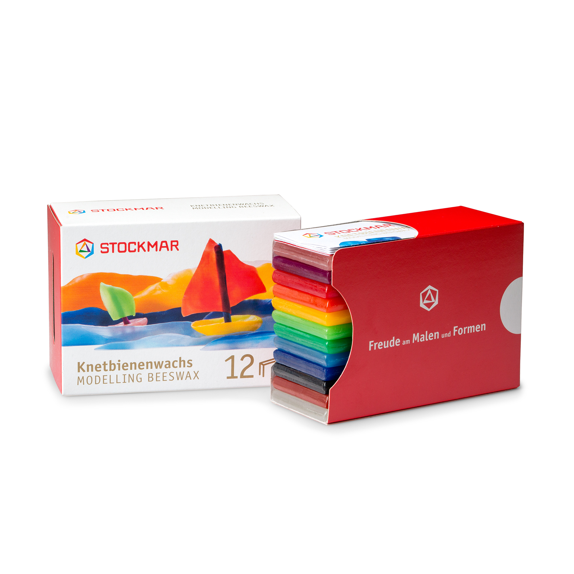 Stockmar knådbivax - 12 blandade färger - 100x40 mm  - 2