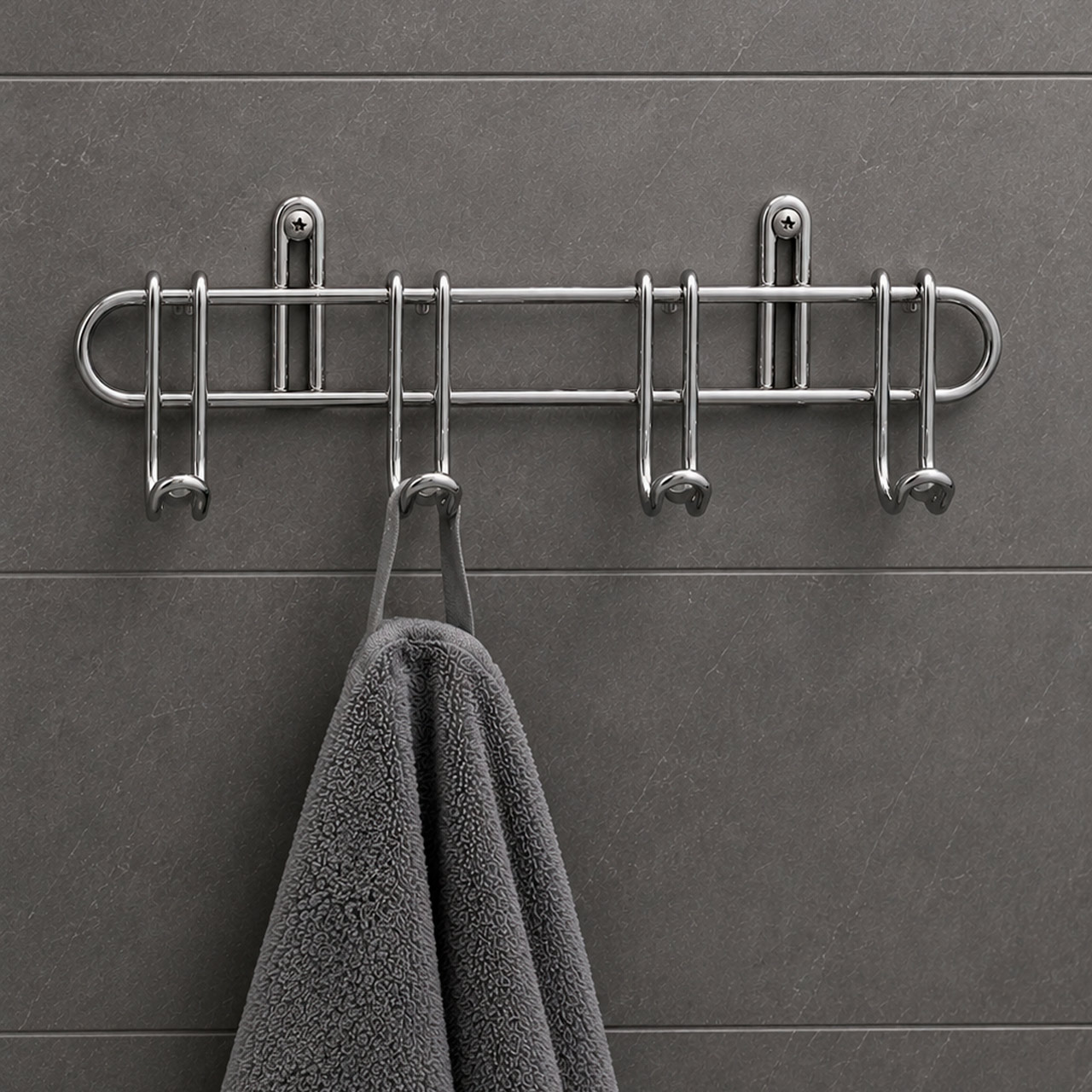 Hanger with 4 hooks (chrome) - 2