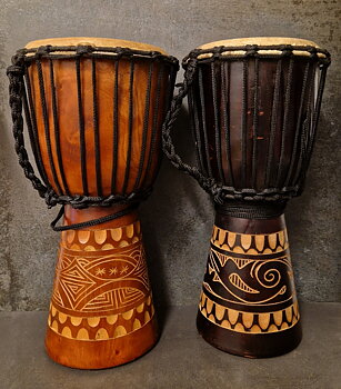 Djembetrumma - Light carved - 40cm