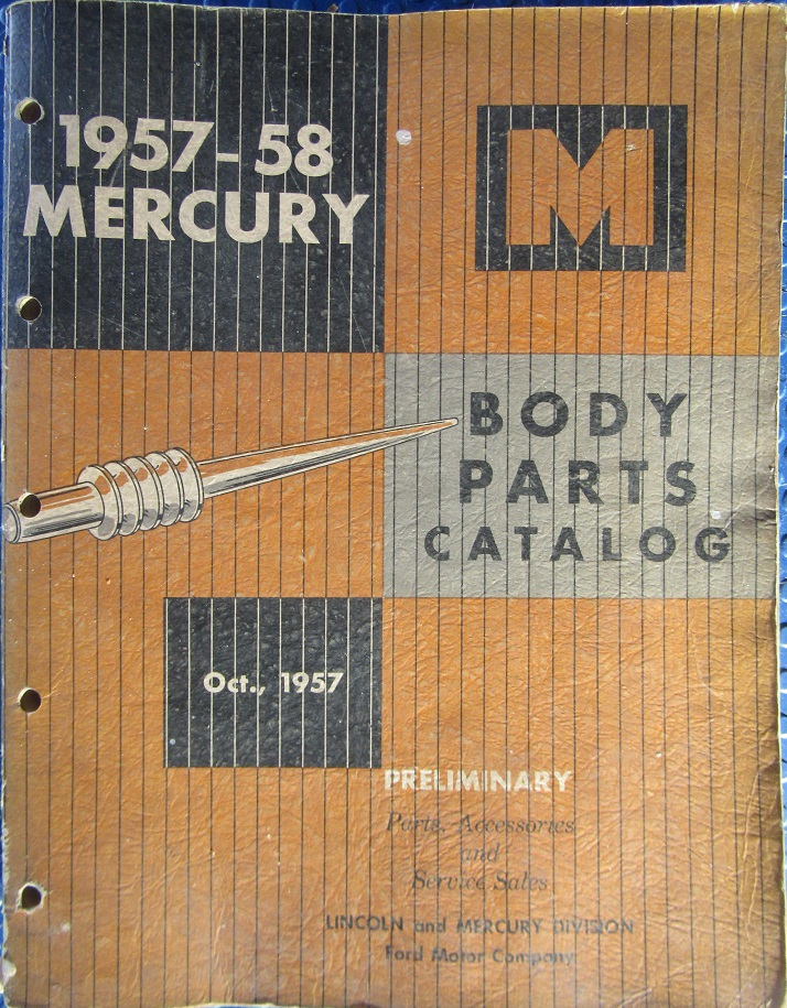 1957-1958 Mercury Body Parts Catalog