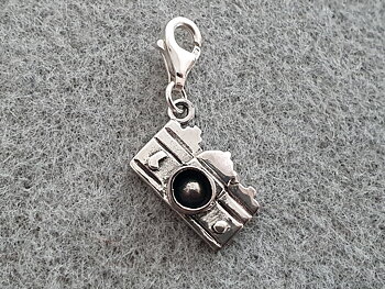 Berlock kamera hänge 925-silver