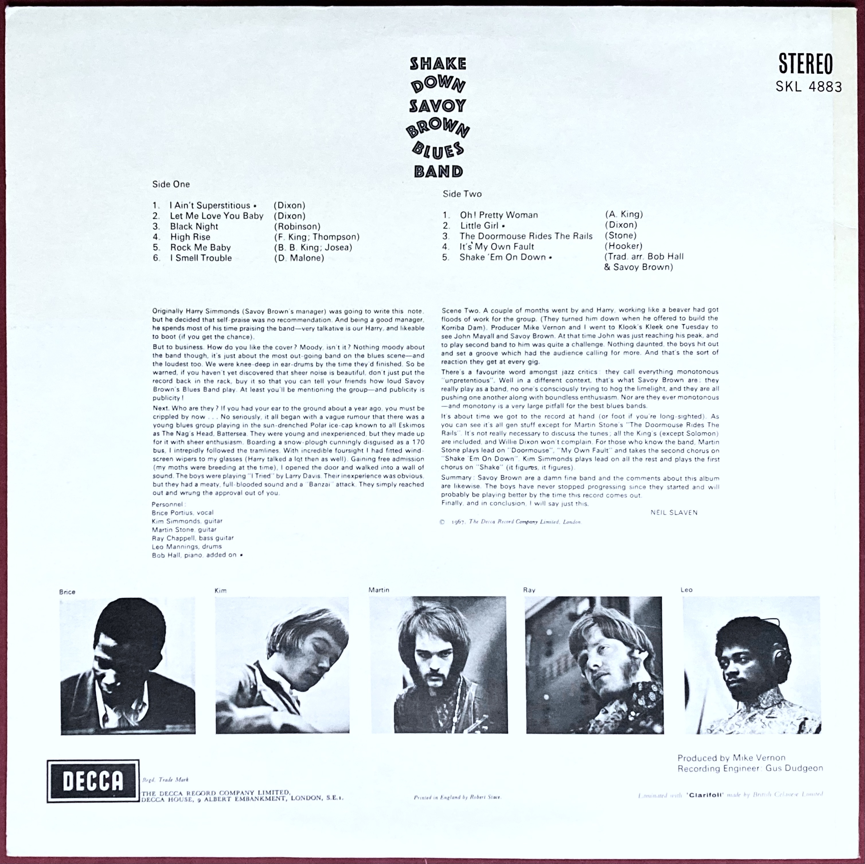 SAVOY BROWN BLUES BAND - Shake down UK P 1967 - 3