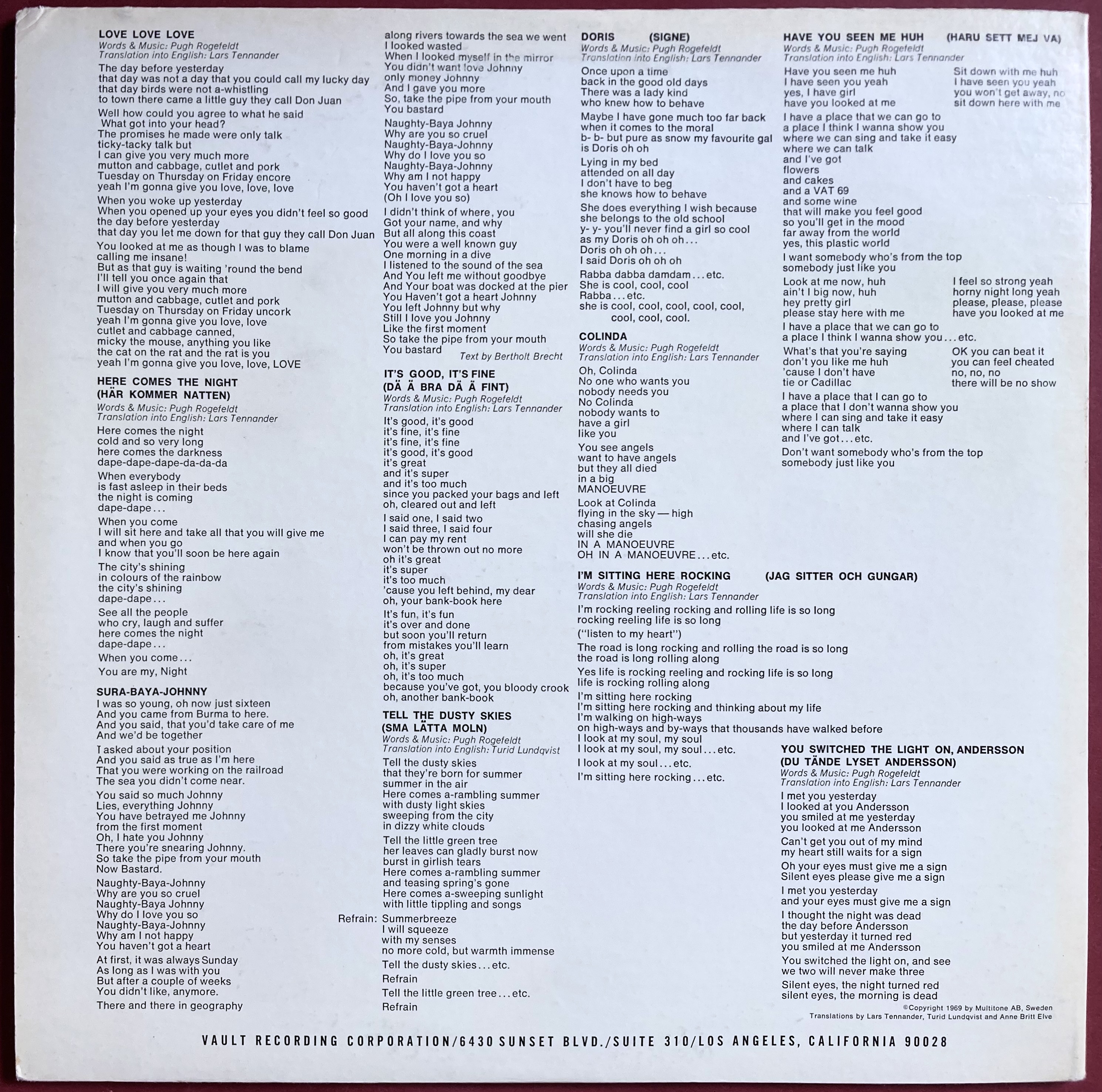 PUGH ROGEFELDT - Ja da a da US-orig LP 1969 - 2