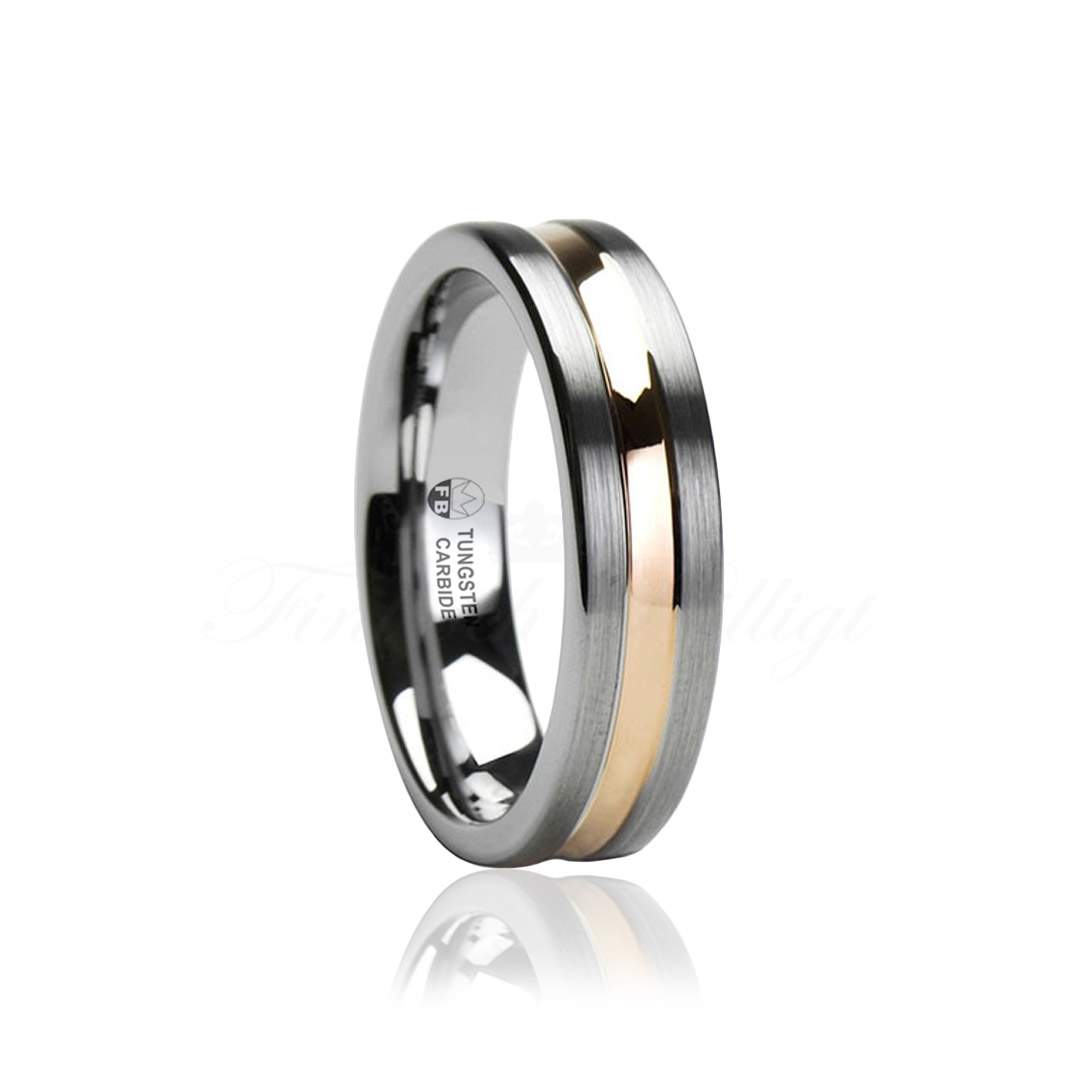 Ring - Rosépath - Tungstensring Matt Finish 18k Roséguldinlägg - 5