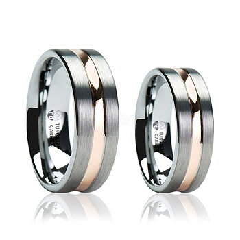 Ring - Rosépath - Tungstensring Matt Finish 18k Roséguldinlägg