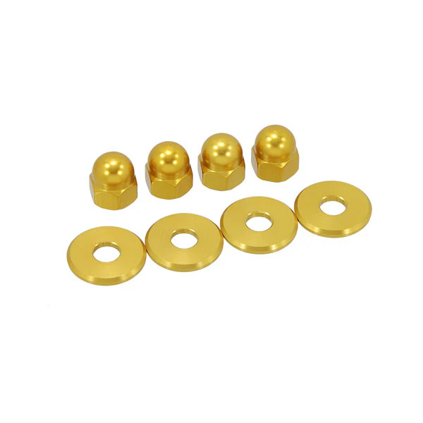 Kupolmuttrar & brickor stötdämpare guld
