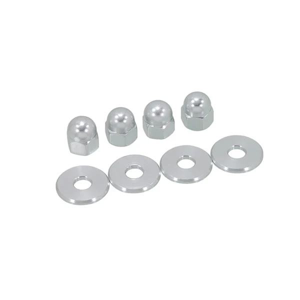Kupolmuttrar & brickor stötdämpare silver