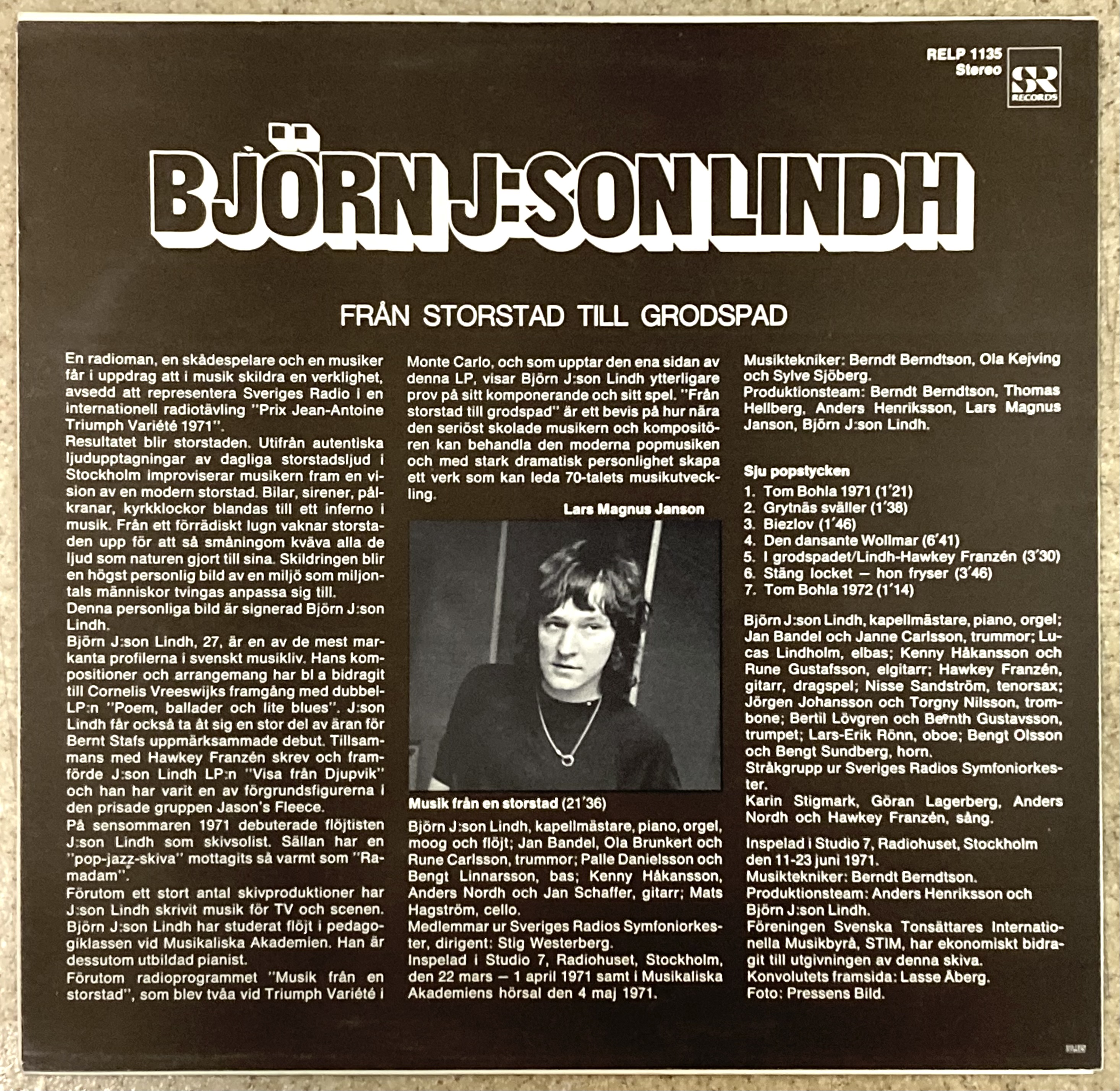BJÖRN J:SON LINDH - Från storstad till grodspad Swe-orig LP 1967 - 2