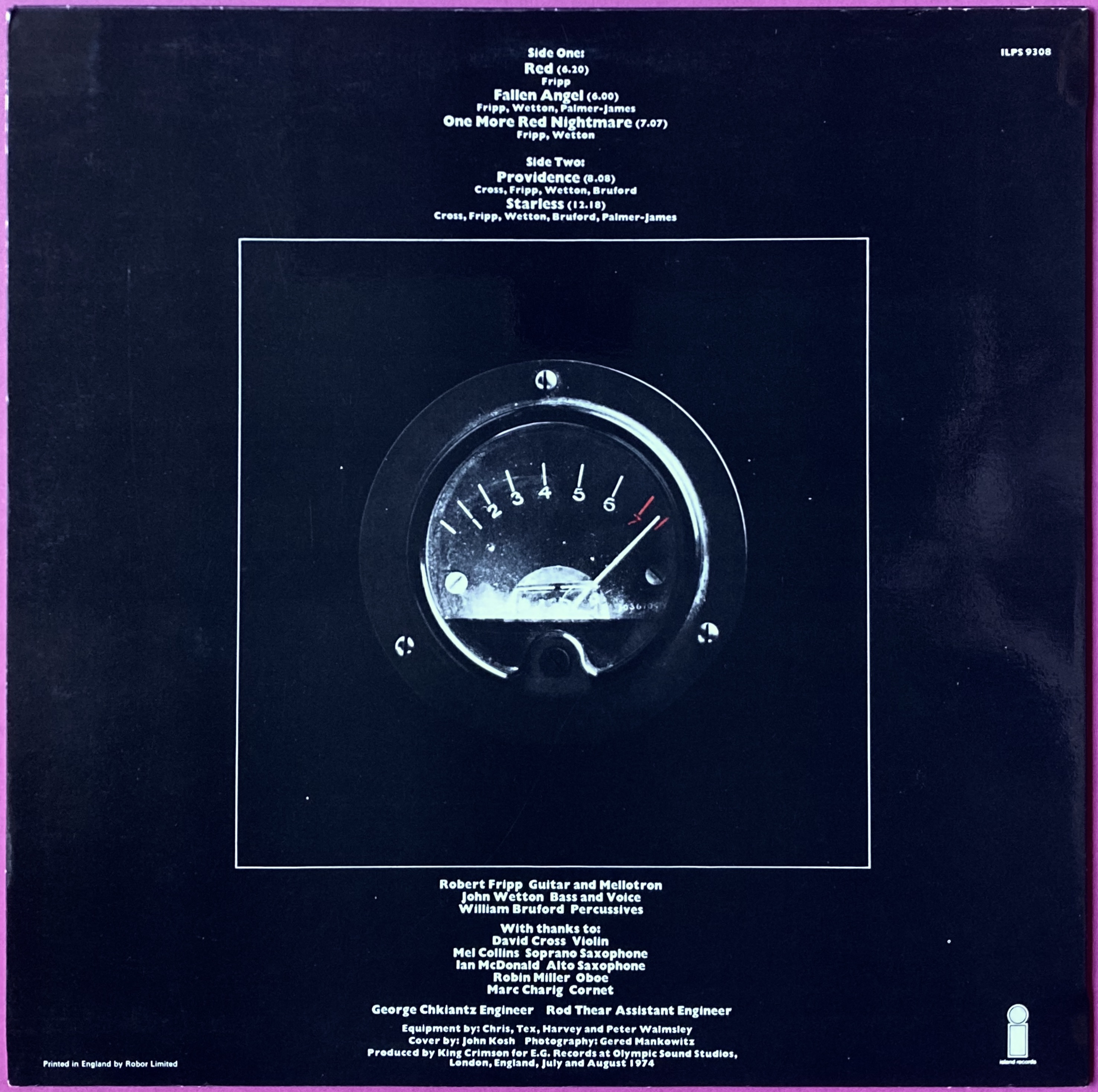 KING CRIMSON - Red UK-orig LP 1974 - 3