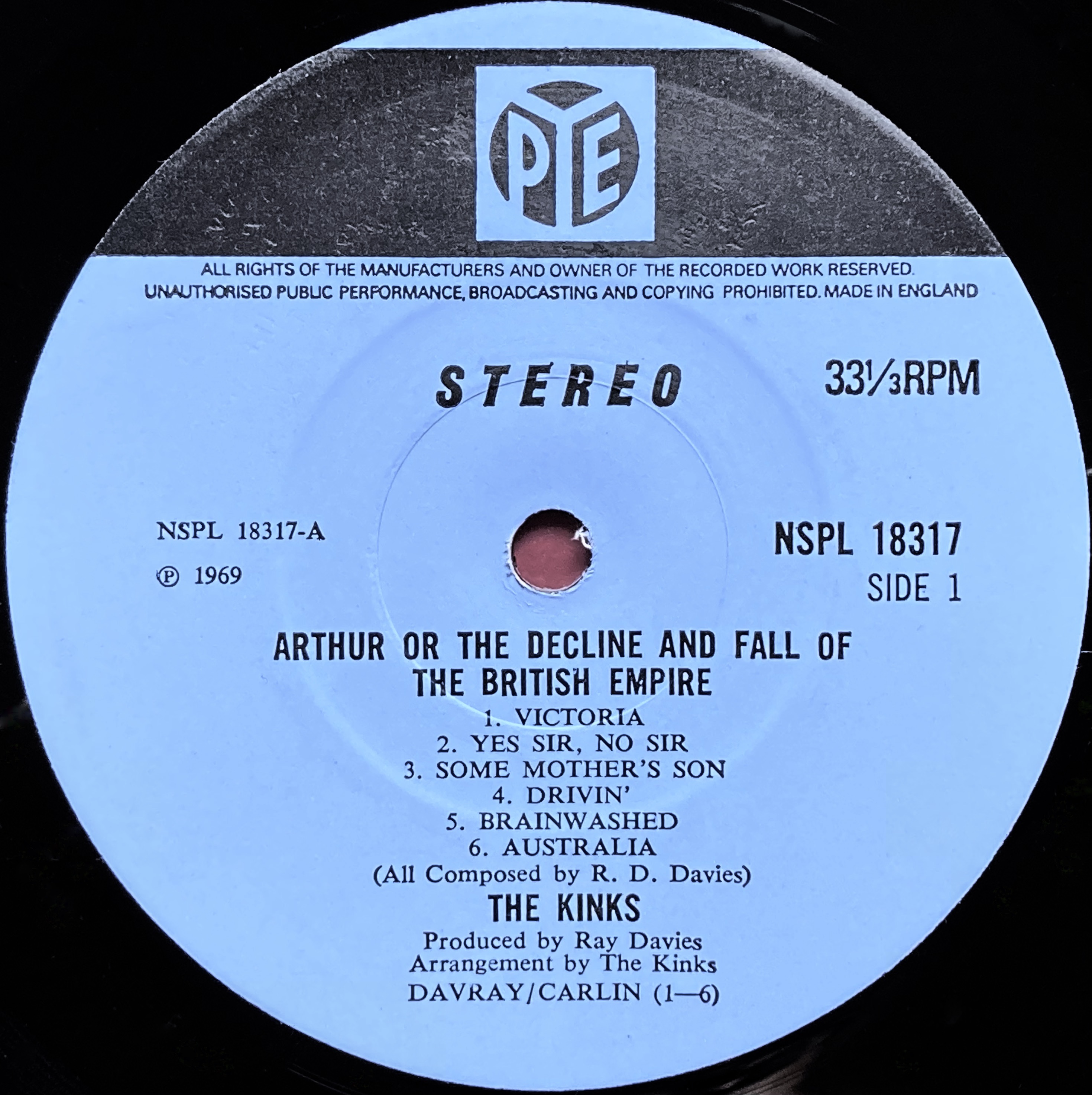 KINKS - Arthur Or The Decline And Fall.. UK-orig LP 1969 - 4