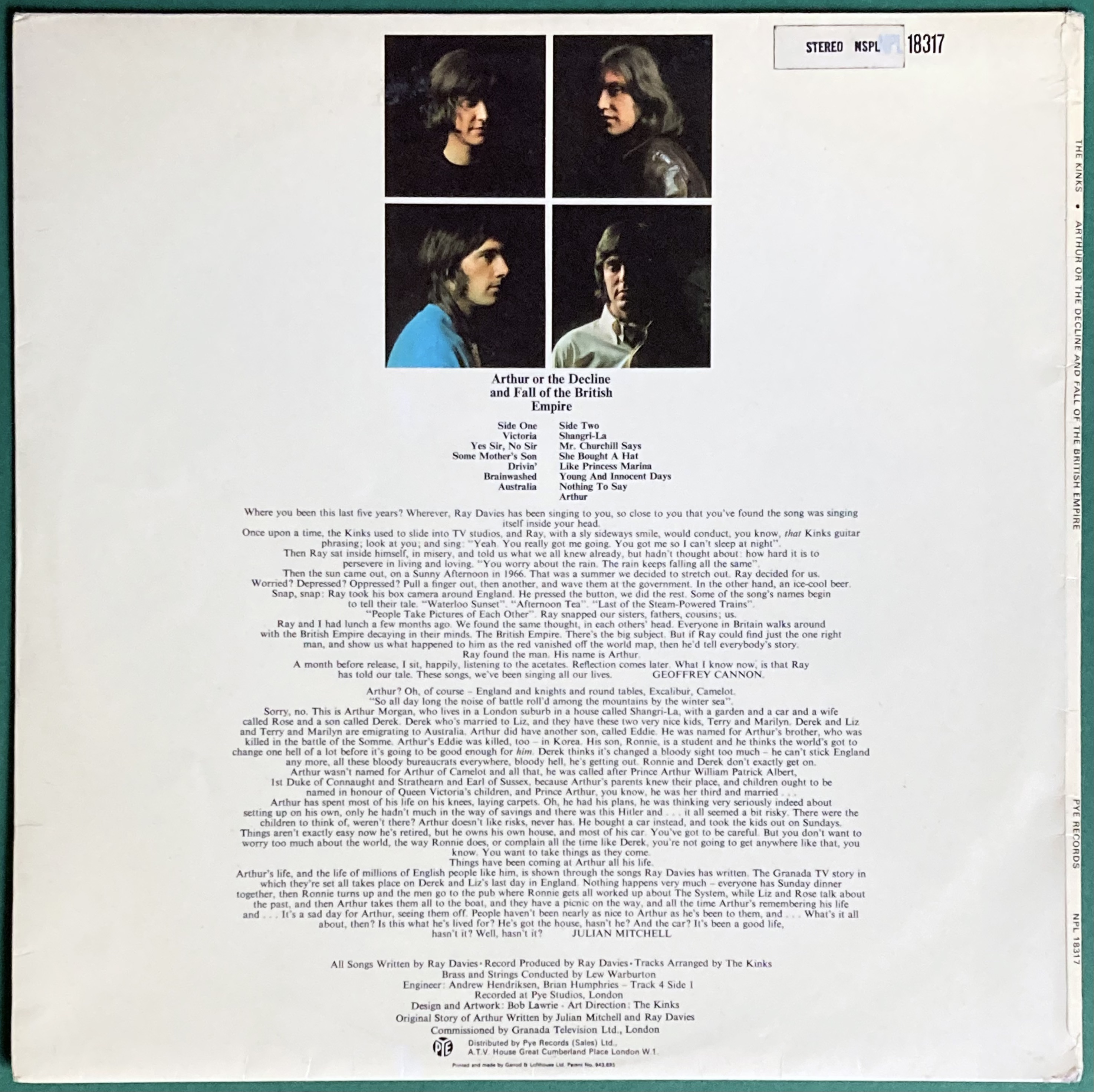KINKS - Arthur Or The Decline And Fall.. UK-orig LP 1969 - 2