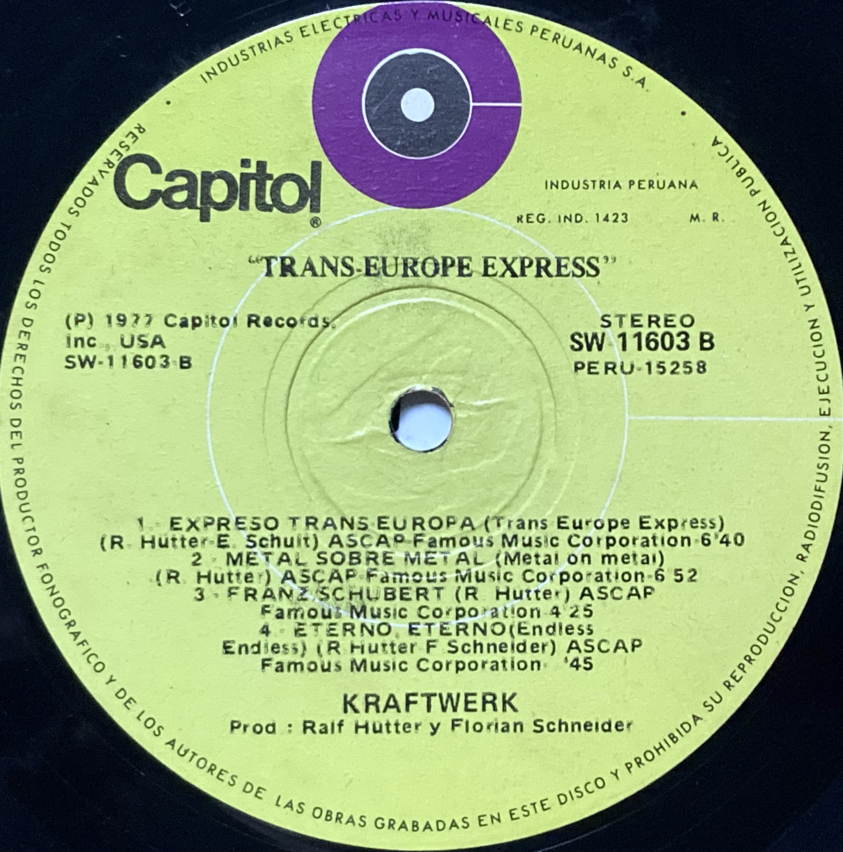 KRAFTWERK - Trans-Europe Express Peru-orig LP 1977 - 4