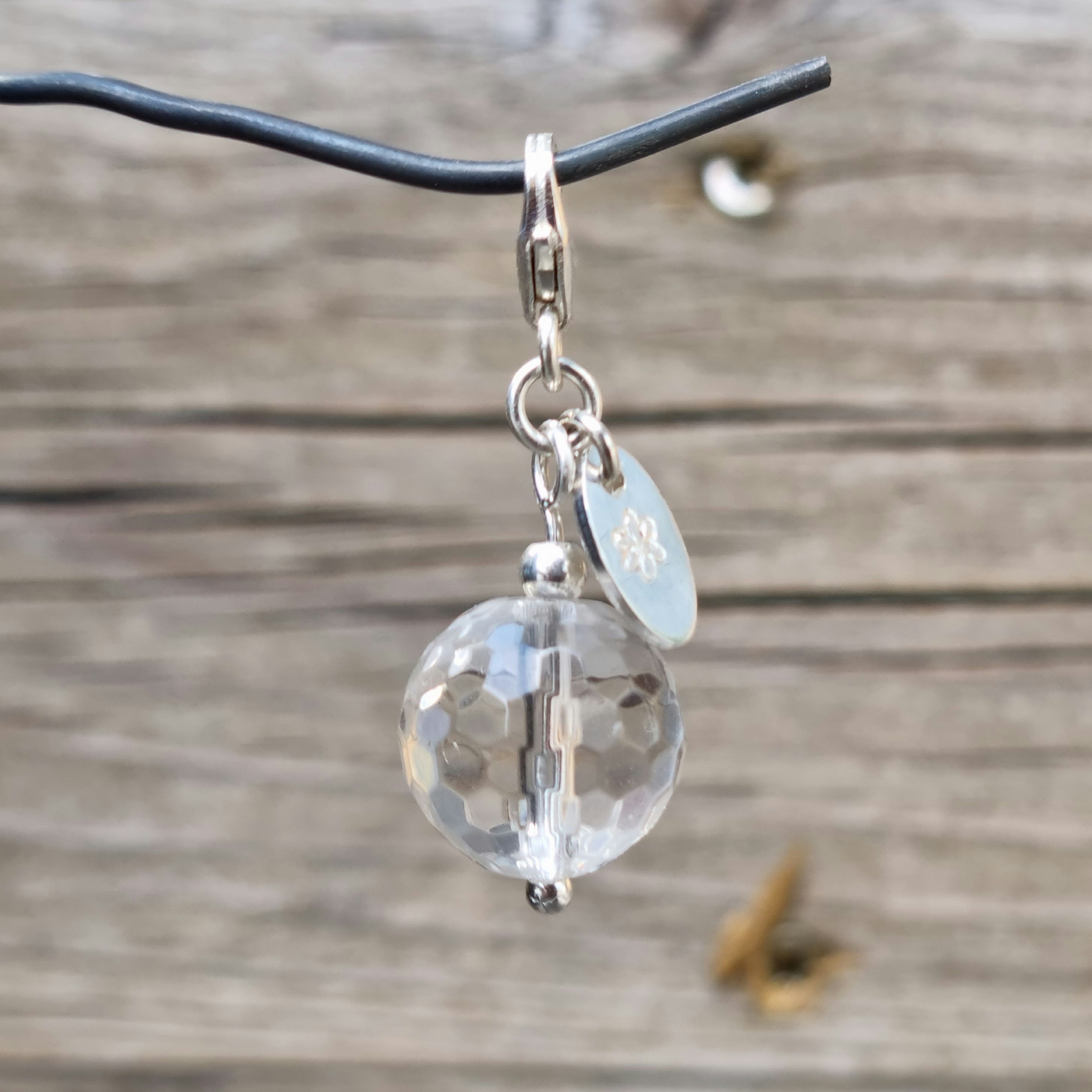 Berlock facetterad bergkristall - 925 sterling silver