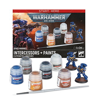 Space Marines: Intercessors + Paints Set