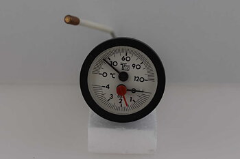 Hydrotermometer 0-4 bar, 0-120Celcius