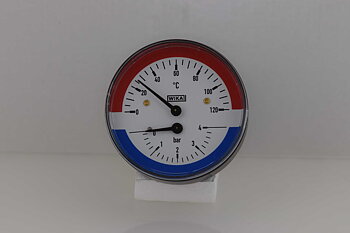 Hydrotermometer 0-4 bar, 0-120°C