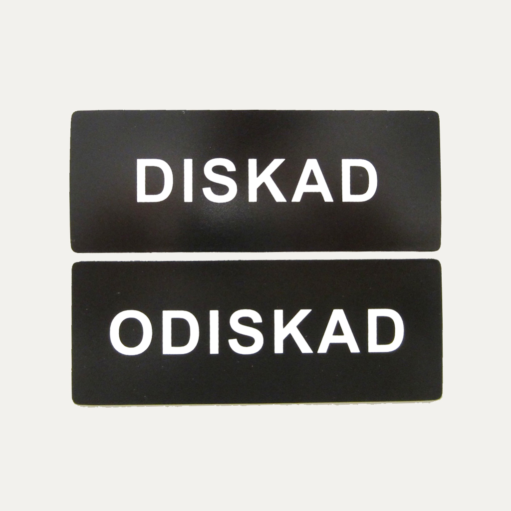 Diskreda diskmaskinsmagnet - Svart/Vit