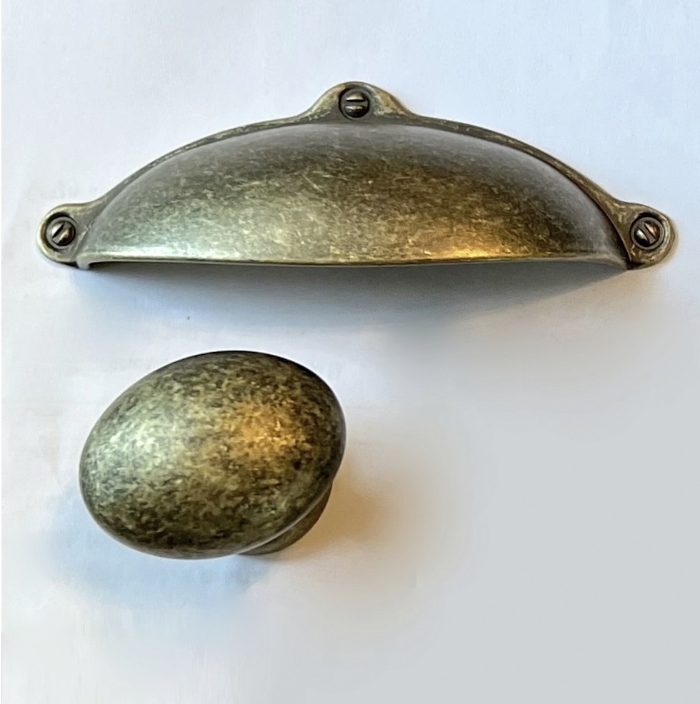 Oval knopp retro antik stil antikguld mässing färgad shabby chic lantlig stil