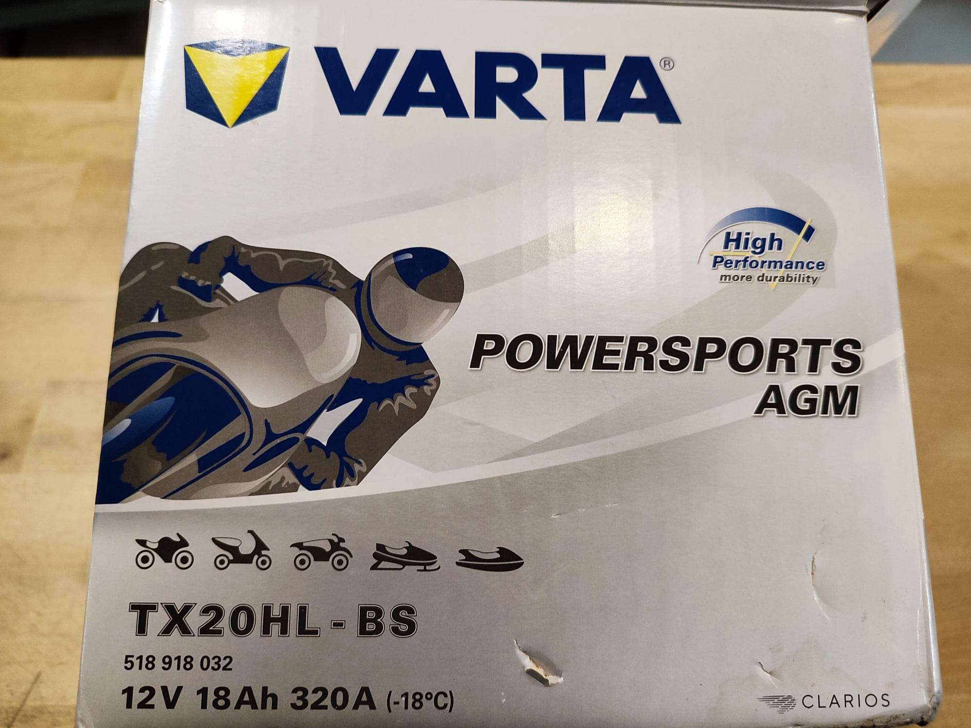 VARTA Batteri -18AH 320CCA -18 AGM powersport