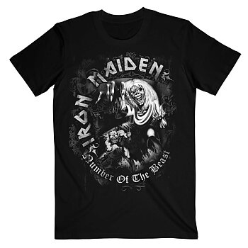 Iron Maiden Number Of The Beast Grey Tone T-Shirt