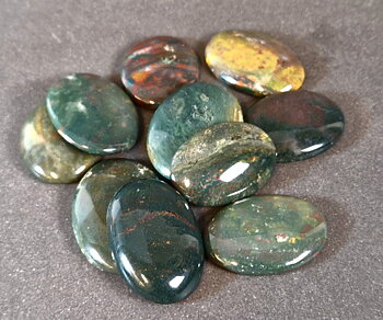 Indisk No Worry Stone /Bekymmer Sten, 35mm - Heliotrop