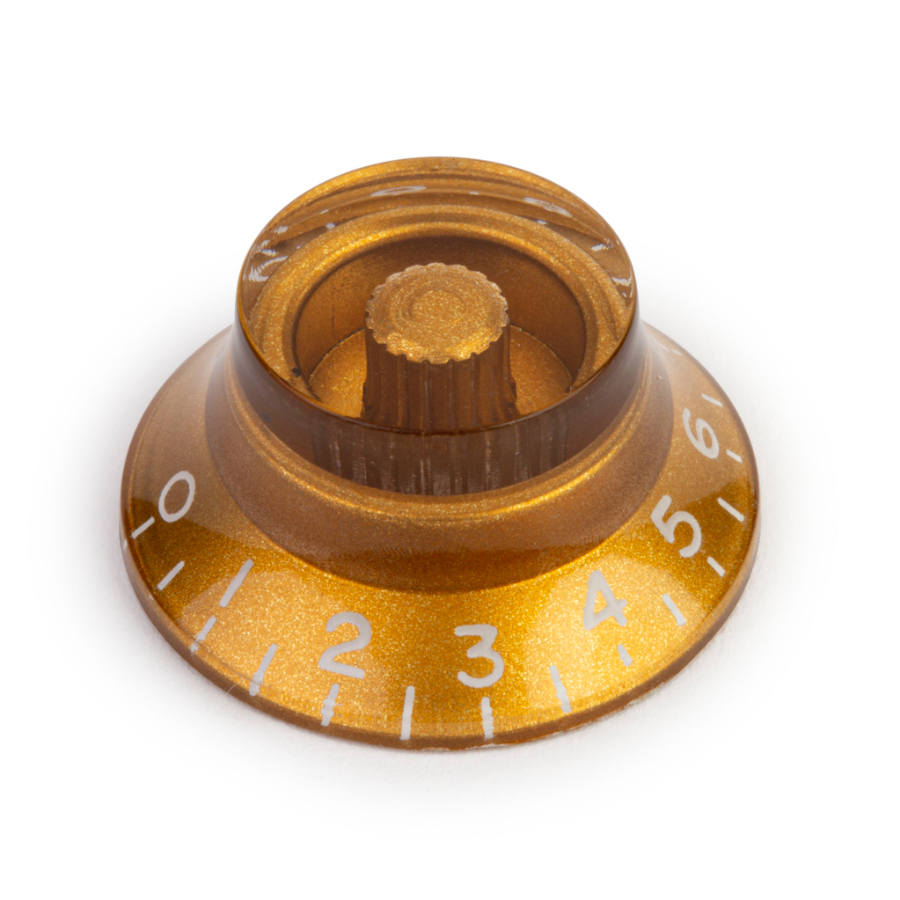 Top Hat Bell Knob, Gold (Metric size)