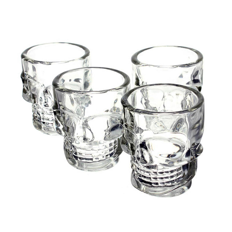 Dödskalle-Shotglas 4-Pack