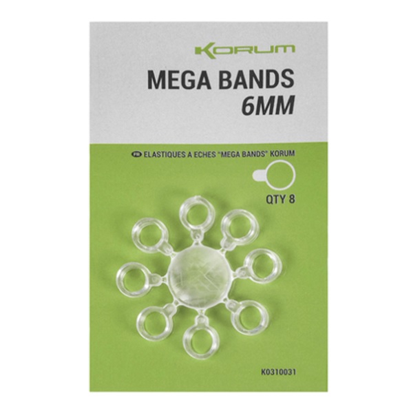 Korum Mega Bands 6mm - 8-pack