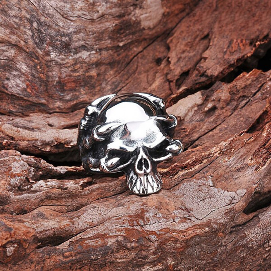 Punk Ring - Kranium Ring med kløer - Deathclaw - 5