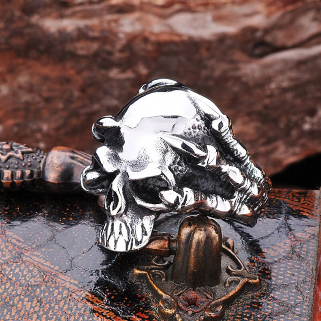 Punk Ring - Kranium Ring med kløer - Deathclaw - 4
