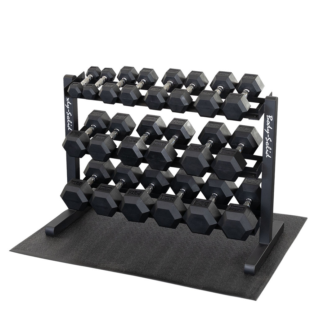 Hantelställ - 102 cm, 3 hyllor - 3