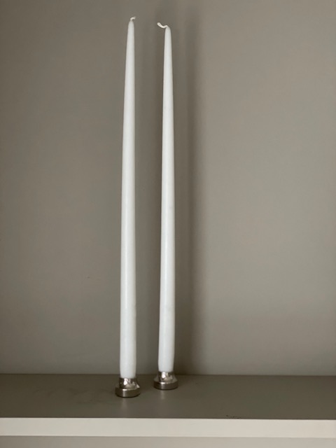Antikljus spiror  53cm  matt vit