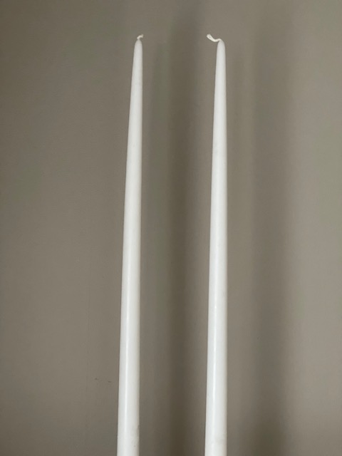Antikljus spiror  53cm  matt vit - 2
