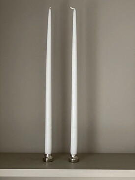 Antikljus spiror  53cm  matt vit
