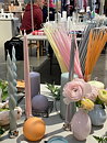 Flowercandles thin and long 38cm