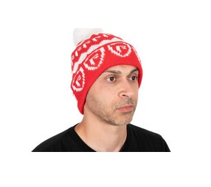 Fox Rage Voyager Red and White Bobble Hat