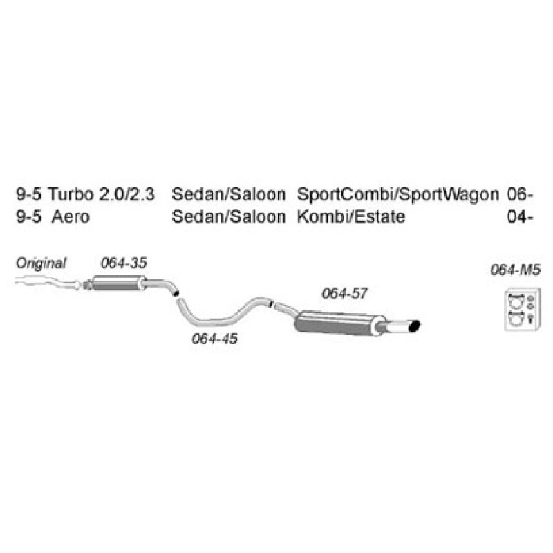 2,5" Sport exhaust cat back - 3