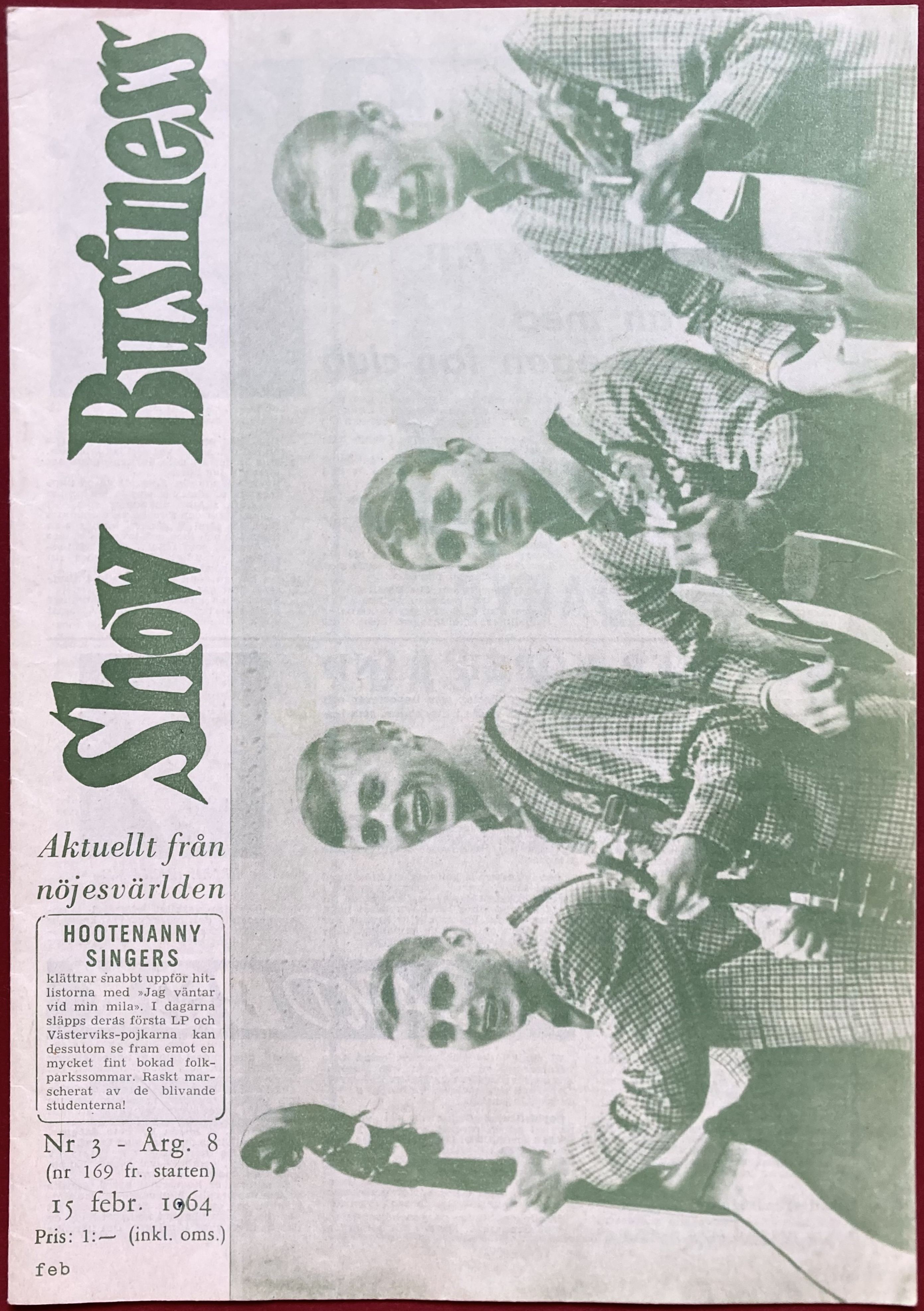 SHOW BUSINESS - 1964 nr 3 Hootenanny singers omslag