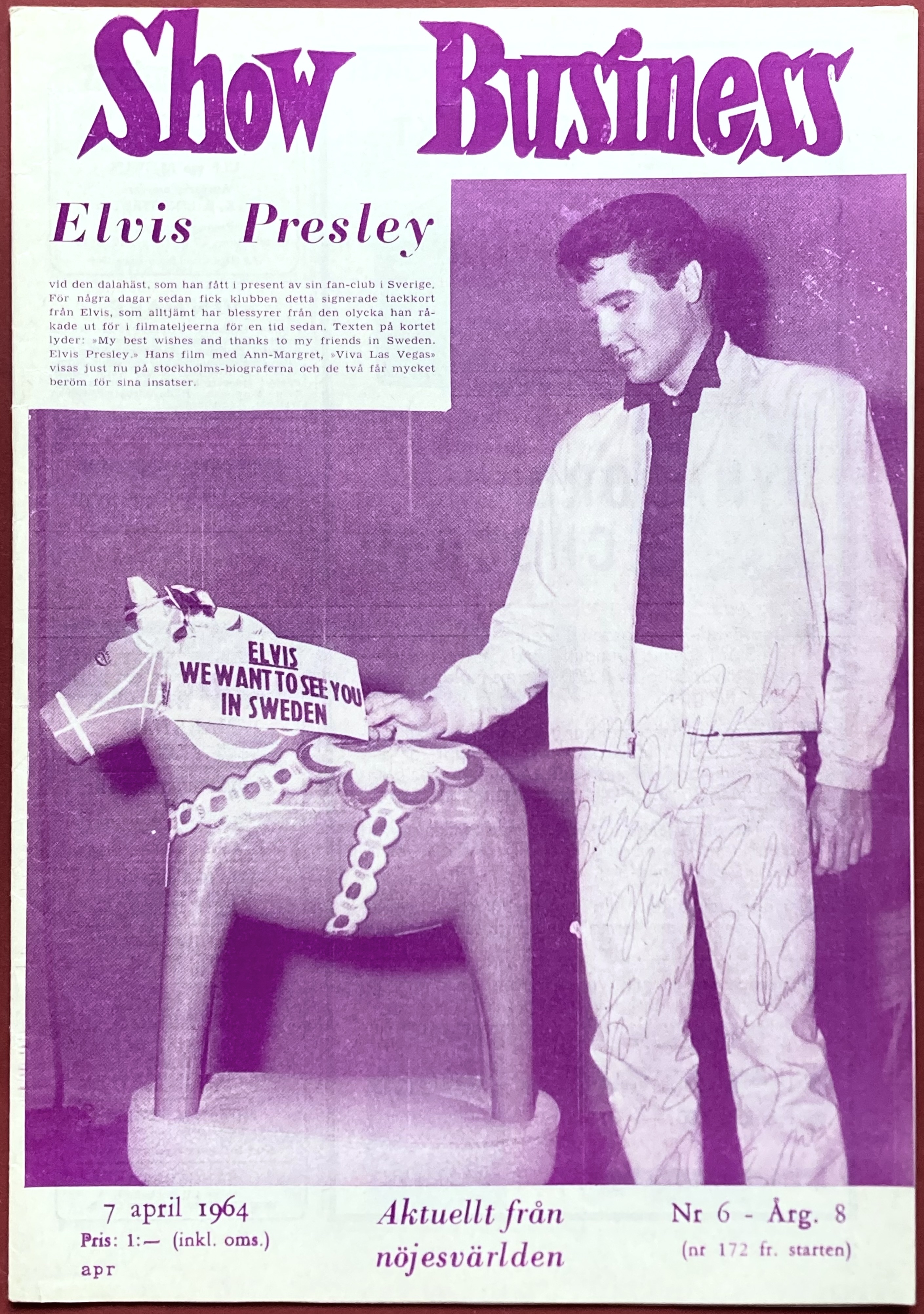 SHOW BUSINESS - 1964 nr 6 ELVIS cover