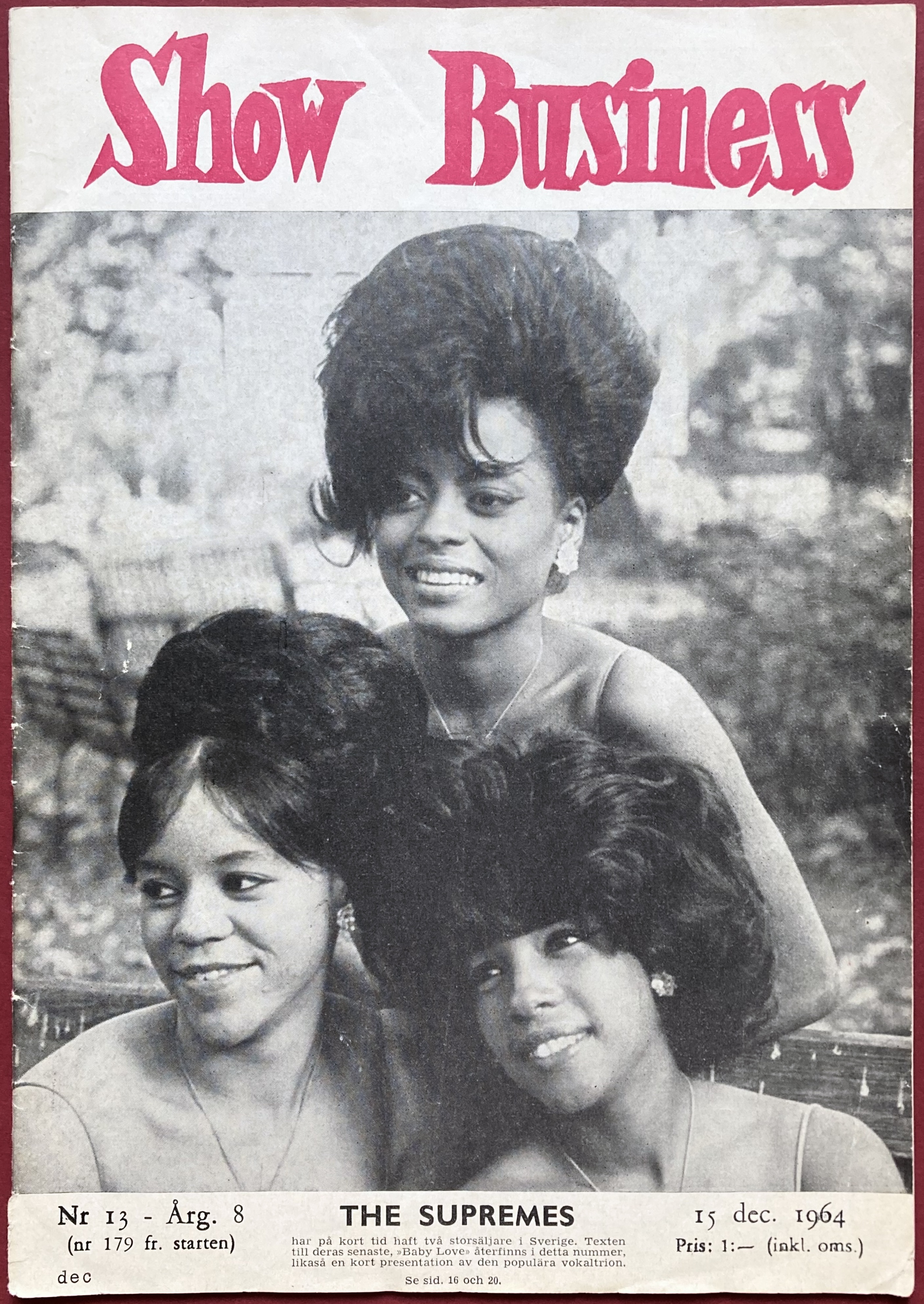 SHOW BUSINESS - 1964 nr 13 SUPREMES omslag